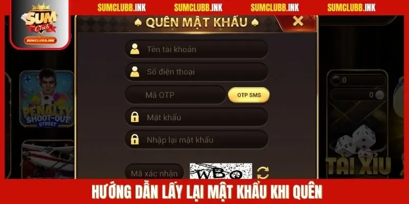 Hướng dẫn lấy lại mật khẩu khi quên